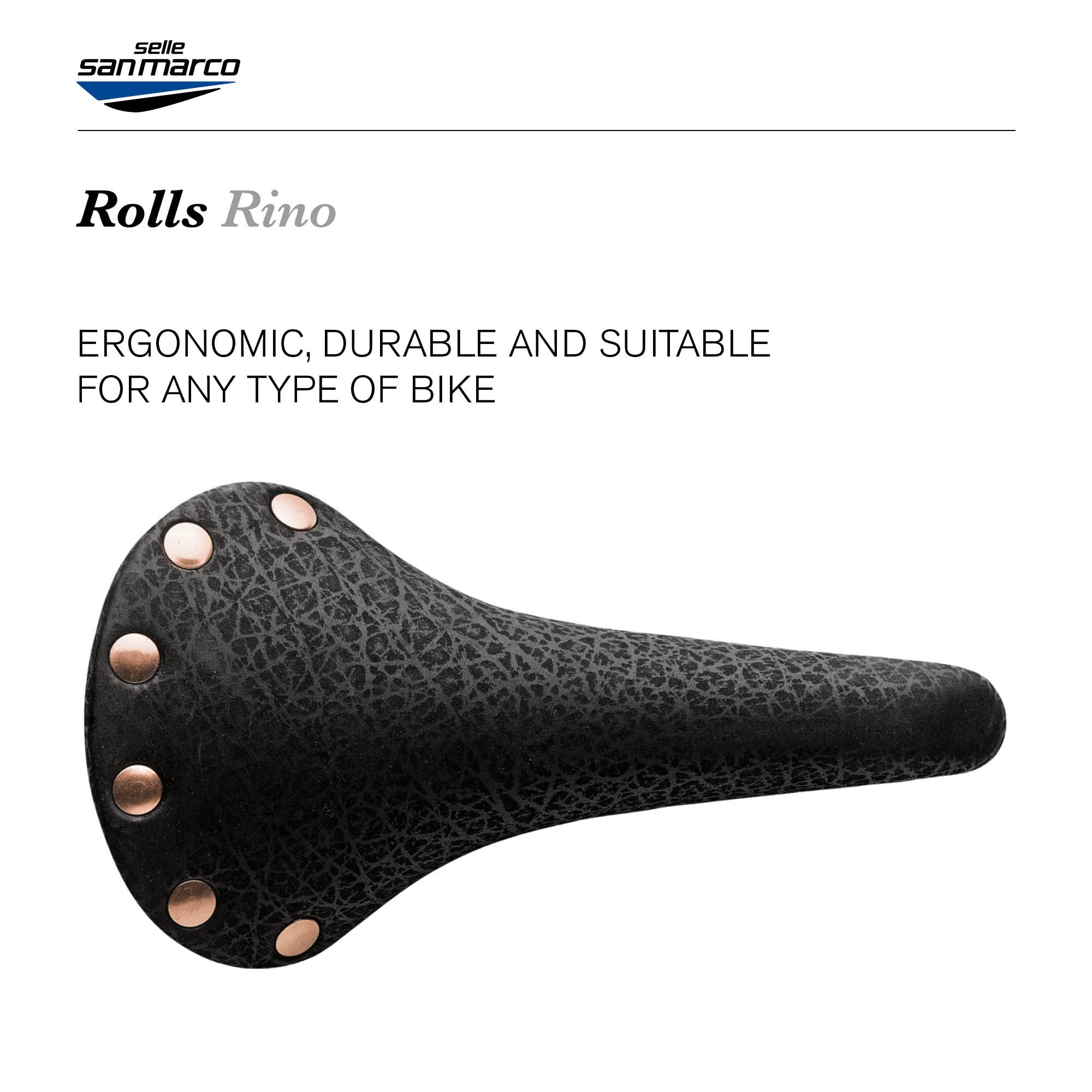 Amazon.com : SELLE SAN MARCO Rolls Rino Leather Saddle, Black